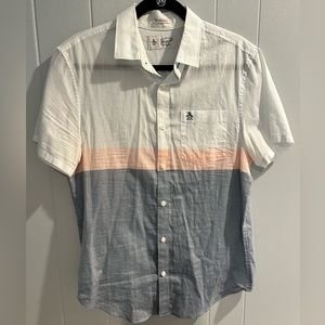 NWOT Color Block Button Down Shirt
